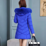 Abrigo largo acolchado de algodón para mujer, parka informal con capucha, chaqueta de invierno, chaqueta de plumón, novedad de invierno