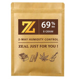 10pcs 69%RH 62% 8 Grams 2-Way Humidity Control Packs Cigar preservation Humidor Relative Humidity Packs for Cigar Humidifier Bag