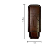 Genuine leather Carved Handmade Cigar Tube 2/3 Slots Portable Travel Cigar Case Leather Humidor Bag
