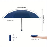 Mini paraguas de viaje compacto, sombrilla de cápsula con protección Uv, sombrilla ultraligera de 5 pliegues, Manual portátil