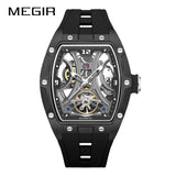 MEGIR 2026 New Men Automatic Mechanical Watches Men Luxury Brand Movemen Stainless Steel Waterproof Watch Relogio
