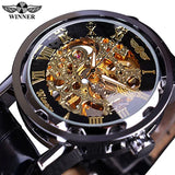 T-Winner Fashion Classic Roma Watch Men Gold Skeleton Watches Men Mechanical Hand Wind Wristwatches Cheap Price Reloj Hombre