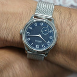 FARASUTE Retro Power Reserve 80 hours Machinery Wristwatch For Men St17 Manual Mechanical Watch Small Second Steel Bracelet
