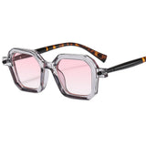 Polygon Punk Sunglasses Outdoors Gradient Sunscreen UV Protection Retro Suneyeglass Casual Riding Perform Gafas De Sol 300771