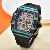New generation sports hollow design business watch modern sports machinery wind quartz small three-disc craft watch