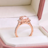 Provence Pink Diamond Ring 10KGold Asscher cut IGI Lab Grown Diamonds Rings for Women Luxury wedding bands Personalized Custom
