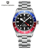 Reloj mecánico PAGANI DESIGN GMT para hombre 2025, nuevo reloj de pulsera automático de lujo para hombre, relojes deportivos de acero inoxidable.