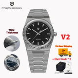 PAGANI DESIGN 2025 New Men's Sport Quartz Watches Ultra-Thin 7mm Series 222 Sapphire Stainless Steel Waterproof Watches for Man