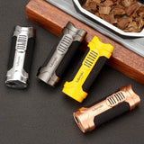 LUBINSKI Torch Lighter Windproof Jet Gas Cigar Lighter Top Cigar Holder Smoking Gift Set With Gift Box