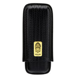 LUBINSKI Cigar Case Travel Humidor Portable 2 Holder Cigar Storage Bag Outdoor Leather Cigar Tube Gift Box