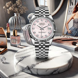 New Women Mechanical Watch Elegant Calendar Exquisite Small Dial Fashion Leisure Luxury Ladies Mechanical wrist watches