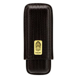 LUBINSKI Cigar Case Travel Humidor Portable 2 Holder Cigar Storage Bag Outdoor Leather Cigar Tube Gift Box