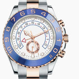Premium Automatic Mechanical Mens Watches 44mm Matte High Grade Steel Sapphire Crystal Blue Accent Luminous Bezel Sweat Proof