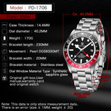 Reloj mecánico PAGANI DESIGN GMT para hombre 2025, nuevo reloj de pulsera automático de lujo para hombre, relojes deportivos de acero inoxidable.