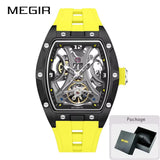 MEGIR 2026 New Men Automatic Mechanical Watches Men Luxury Brand Movemen Stainless Steel Waterproof Watch Relogio