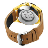Reloj cronógrafo FORSINING con calendario para hombre, acero inoxidable, piel, movimiento mecánico automático de alta calidad, relojes de pulsera para hombre