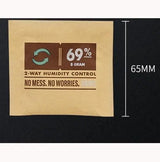 Paquetes para Humidor, 69% 72% 75% 8 Gramos Control de Humedad Bidireccional Paquetes de Humedad Relativa para Humidor, Bolsas Humidificadoras de Puros CA01
