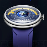 TIMEARTX 2026 New Men's Sports Watch Unique Earth Pointer Design Silicone Strap Waterproof High Quality Watch