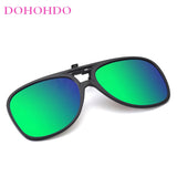 Men Polarized Flip Up Clip On Sunglasses Women Vintage Anti Glare Lens Pilot Sun Glasses Driving Night Vision Uv400 Gafas De Sol