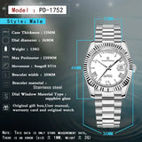 PAGANI DESIGN 2025 New DD36 V2 White Dial Luxury AR Sapphire glass Automatic Watch Men Date Week Waterproof Mechanical Watch Men