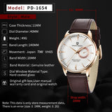 PAGANI DESIGN Quartz Watch VH65 Men's Automatic watches Casual Fashion Leather Watch for men reloj hombre PD-1654