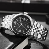 Dulunwe2025 - Reloj mecánico para hombre, nuevo, calendario, luminoso, correa conmemorativa fina, masculino