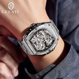 GELATU Sports Watch For Men Dragon Dial Fashion Military Waterproof Man Wristwatch Casual Big Dial Automatic Mechanical Male