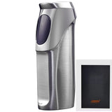 JOBON Rechargeable Gas Hybrid Lighter Personalized Dolphin Smiley Shape Three Straight Blue Flame Touch Cigar Lighter