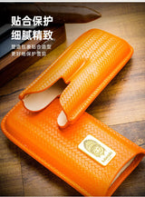 LUBINSKI Cigar Case Travel Humidor Portable 2 Holder Cigar Storage Bag Outdoor Leather Cigar Tube Gift Box