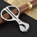 Cigar Cutter Double Blade Stainless Steel Metal Wood Pocket Gadget Cutter Knife Cuban Cigars Scissors