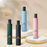UPF50+ UV Blocking Sun Umbrella  Folding Mini Portable Parasol Windproof Waterproof Rainproof Umbrella for Women Men Outdoor