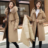 Women Parka Winter Jacket 2023 New Snow Wear Long Parkas Fur Hooded Jackets Female Fur Lining Thick Distachable Puffer Coat