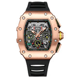 GUANQIN Mechanical Multifunctional Luxury Man watch Rectangular Dial Waterproof Chronograph Automatic Date Steel Shell Men watch