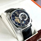 [Mechanical Men's Watch] Retro Mechanical Men's Watch | Elegant, Skeleton Dial, Hollow Design, Alloy Case, Synthetic Leather Strap | Business and Casual Wear, No Batteries Required