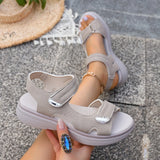 Summer Wedge Sandals for Women 2026 New Fashion Non Slip Beach Shoes Woman Lightweight Casual Platform Plus Size Sandals Women