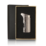 Galiner Lighters Metal Windproof Butane Gas Lighter Refillable Torch Jet Flame Cigar Lighter With Cigar Punch