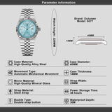 Dulunwe2025 - Reloj mecánico para hombre, nuevo, calendario, luminoso, correa conmemorativa fina, masculino