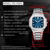 2026 New PAGANI DESIGN Watches Top Luxury Square Dial Quartz Watch For Men Stainless Steel Sapphire Mirror Waterproof VH31 Watch