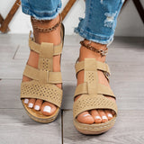 Summer Wedge Sandals for Women 2026 New Fashion Non Slip Beach Shoes Woman Lightweight Casual Platform Plus Size Sandals Women