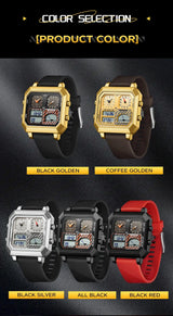 SANDA 6210 Top Brand Silicone Strap Fashion Men's  Electronic Watch Intelligent Temperature Gauge for Men's Electronic Watch