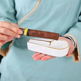 Cigar Gadgets Home Cigar Ashtray Portable Ceramic Cigars Ash Tray Tobacco Cigarette Ashtrays Holder