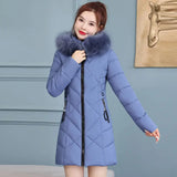 Abrigo largo acolchado de algodón para mujer, parka informal con capucha, chaqueta de invierno, chaqueta de plumón, novedad de invierno