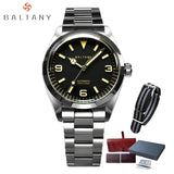 Baltany 39Mm Explorer NH38 Luxury Men's Gift Automatic Mechanical Watch Sapphire Stainless Steel Waterproof 20Bar Night Light C3