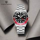 Reloj mecánico PAGANI DESIGN GMT para hombre 2025, nuevo reloj de pulsera automático de lujo para hombre, relojes deportivos de acero inoxidable.