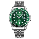 Men Famous Brand Watches Students Boys Fashion Stainless Steel Band Casual Calendar Quartz Watch Green Relogios Masculinos 2024