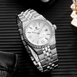 Dulunwe2025 - Reloj mecánico para hombre, nuevo, calendario, luminoso, correa conmemorativa fina, masculino