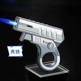 Metal Creative Machinery Trendy Play Decompression Windproof Jet Charge Gas Lighter Torch Lighter Fun Blue Flame Cigar Lighters