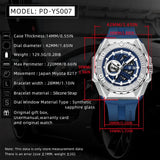 PAGANI DESIGN Luxury V2 Fashion Rubber Sports Watch Waterproof Mechanical Automatic Watch Sapphire Luminous Watches for Man