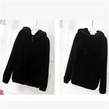 Spring Autumn and Winter 2023 New Korean Rex Rabbit Fur Imitation Fur Women's Coat Short Faux Mink Velvet Loose Plush Hooded