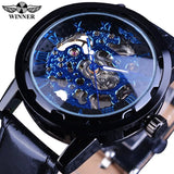 T-Winner Fashion Classic Roma Watch Men Gold Skeleton Watches Men Mechanical Hand Wind Wristwatches Cheap Price Reloj Hombre